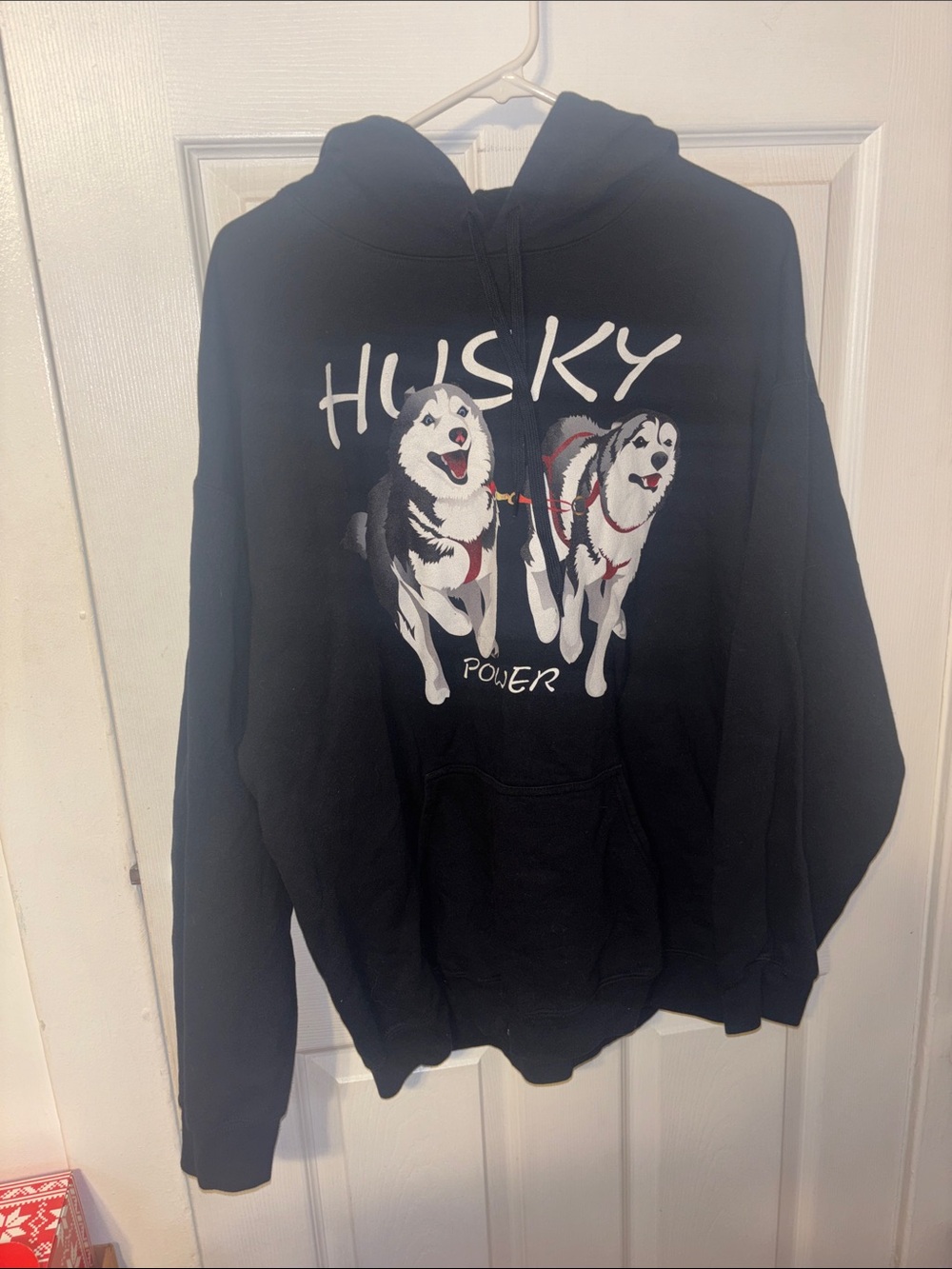 Gildan Black Husky Power Graphic Dog Hoodie
